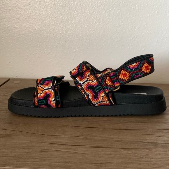 Steve Madden Mona Sandal Vibrant Colorful Womens 6 / Youth 4.5 Three Strap Bold - Picture 13 of 16